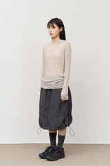(W) Rord Tencel Hooded Top
