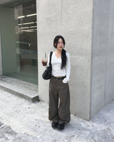 Balloon curved pants