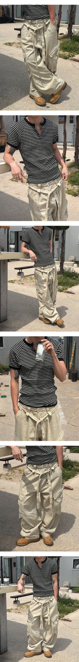 [Unisex] デザートベルトウォッシングカーゴパンツ(3color)
