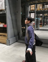 No.1587 BストライプエンブロフードZIP-UP (4color)