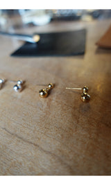 gold Ball Ball drop earrings (silver925)