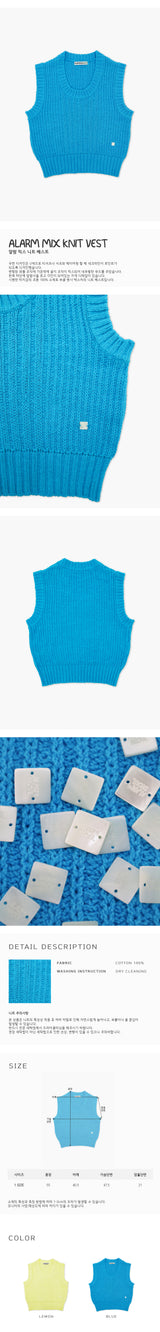 ALARM MIX KNIT VEST BLUE_WOMAN