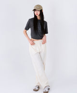 PIGMENT CROP HALF T-SHIRT [5color]