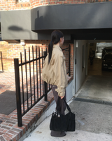 Double button short trench jacket