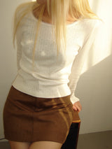 Suede pocket mini skirt (2colors)