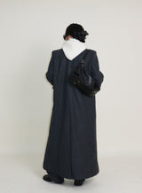 Stutch Solid Wool Long Coat (Lining Fleece-lined)