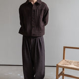 Weave trucker jacket / Brown