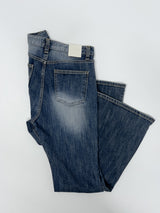 304 Cat Washing Semi-Bootcut Denim Pants