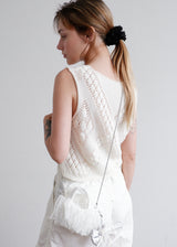 Lace Flower Scrunchie_Black