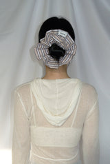 PETAL STRIPE SCRUNCH / BEIGE