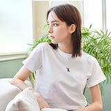VA 3D Logo Crop T-Shirts / White