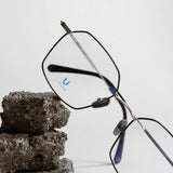 Knouun Square titanium glasses CODE. 101. B Sizzy Silver