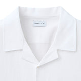 ルーズフィットオープンカラーリネンシャツ [White]