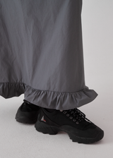 Frill Mermaid Maxi Skirt / Charcoal
