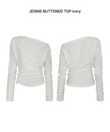 JENNIE BUTTONED TOP ivory