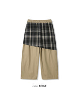 Layered Shirt Wide Cotton Pants