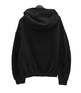 Enri cowl neck hood off-shoulder sweatshirt
