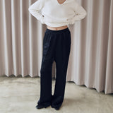 Acetate Satin String Pants_Black