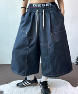 Daryl Rivet Stitch Raw Denim Bermuda Shorts 2color