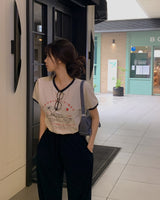 Trow printed short-sleeved T-shirt