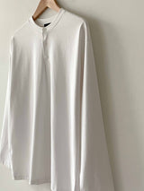 LMN Arder Oversized Fit Henley neck long-sleeved T-shirt (6 colors)