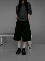 リベットフローバミューダパンツ (3color)