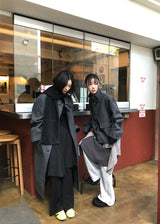 ウールハイネックロングコート