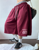 SIDE-PINTUCK NUMBERING BERMUDA❤🖤🤎🩶🤍6COLOR