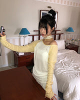 Ella Raglan One Shoulder Long Sleeve T-Shirt