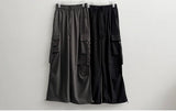 Send-banding two-pocket cargo wide pants