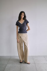 26SS★ WRAP CURVED COTTON TROUSER