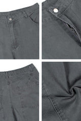 Multi Pocket Straight Work Pants