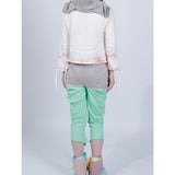 light green pleated pants