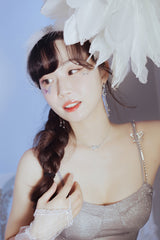 [Baby DONT Cry Yihyun Necklace] Dreamy Crystal Semi Choker Necklace