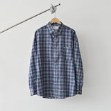 AF SEERSUCKER CHECK SHIRT BLUE