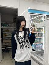 Shino raglan waffle sweatshirt 