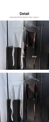 Halter wrap sleeveless top(2color)