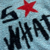 So What Hairy Knit Sweater Turquoise