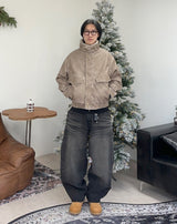 ディエットウォッシュ加工バルーンデニムパンツ