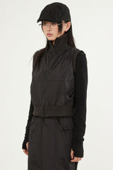 City leisure high-neck zip-up vest