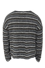 Striped Knit Oversized Long Sleeve
