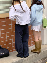 a spring hoodie jacket, melange white