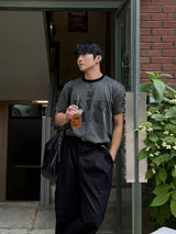 Uth crop pigment ringer short sleeve t-shirt