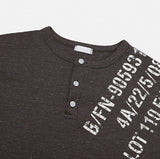 デヴェルワッフルヘンリーネックロングスリ－ブTシャツ