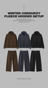 LMN ウィンターコーデュロイナッピングフーディドジップアップ (3 colors)