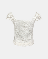 Lillian Embroidery Shirring Blouse