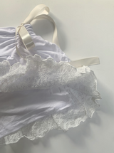 Guener Ribbon Lace Skirt (White)