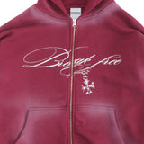 Vintage Spray Plast Hood Zip-up (Burgundy)