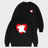 [UNISEX] ベアハートバックプリントマントゥマン