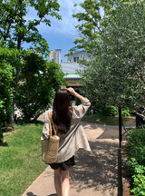 Lloyd Bamboo Rattan Shoulder Bag / 2 colors